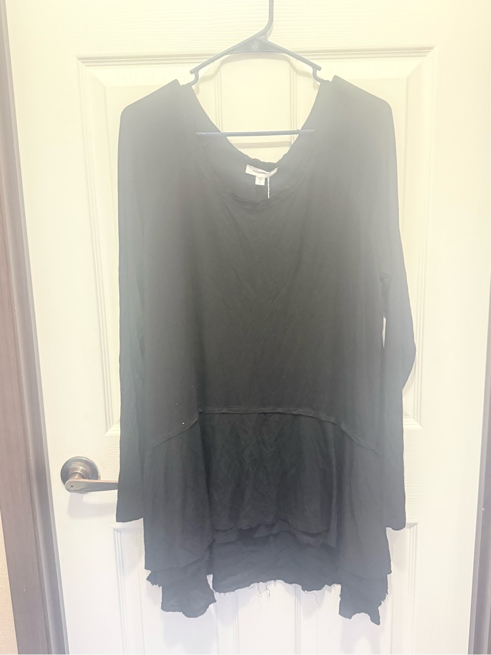mittoshop Black Layered Long Sleeve Tunic Top